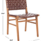 Safavieh Taika Woven Leather Dining Chair- Set of 2