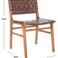 Safavieh Taika Woven Leather Dining Chair- Set of 2 | Dining Chairs | Modishstore - 6