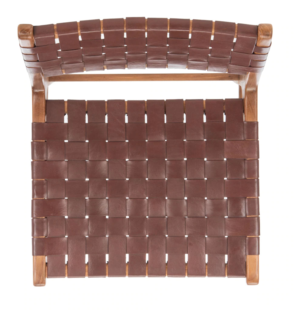 Safavieh Taika Woven Leather Dining Chair- Set of 2 | Dining Chairs | Modishstore - 19