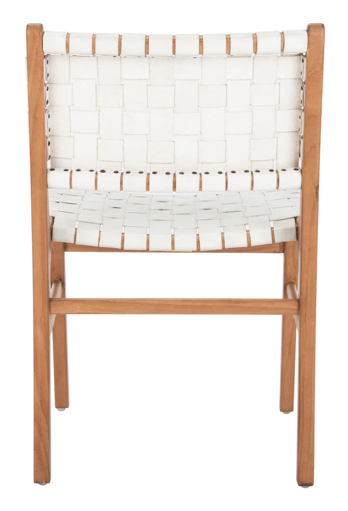 Safavieh Taika Woven Leather Dining Chair- Set of 2 | Dining Chairs | Modishstore - 18