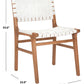 Safavieh Taika Woven Leather Dining Chair- Set of 2 | Dining Chairs | Modishstore - 10