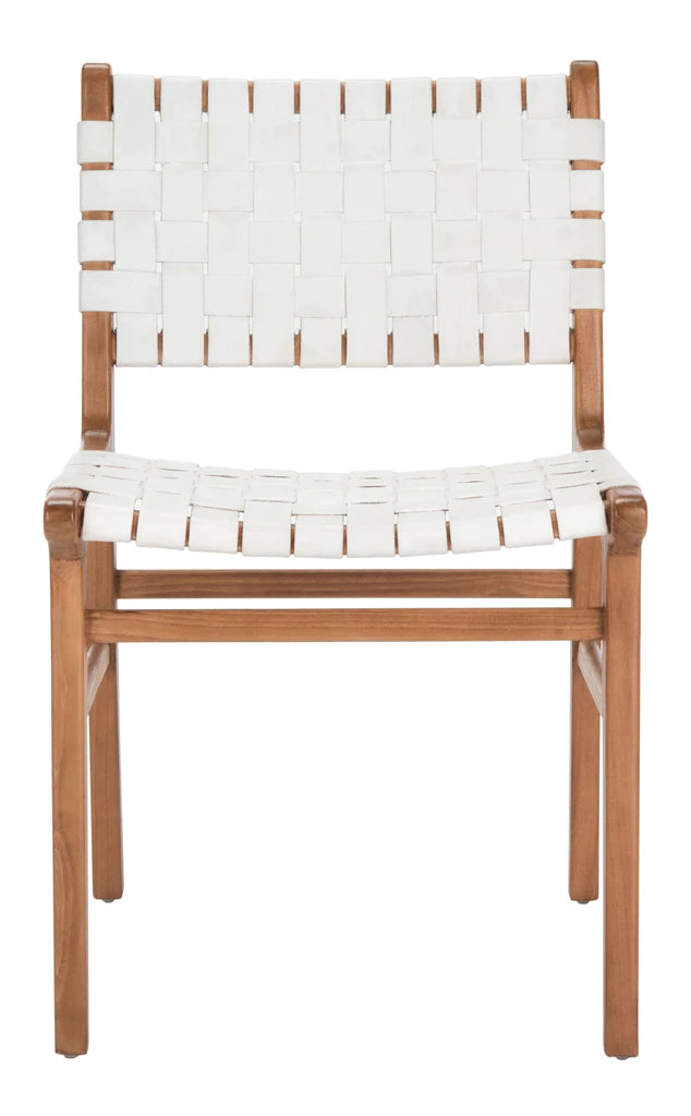 Safavieh Taika Woven Leather Dining Chair- Set of 2 | Dining Chairs | Modishstore - 17
