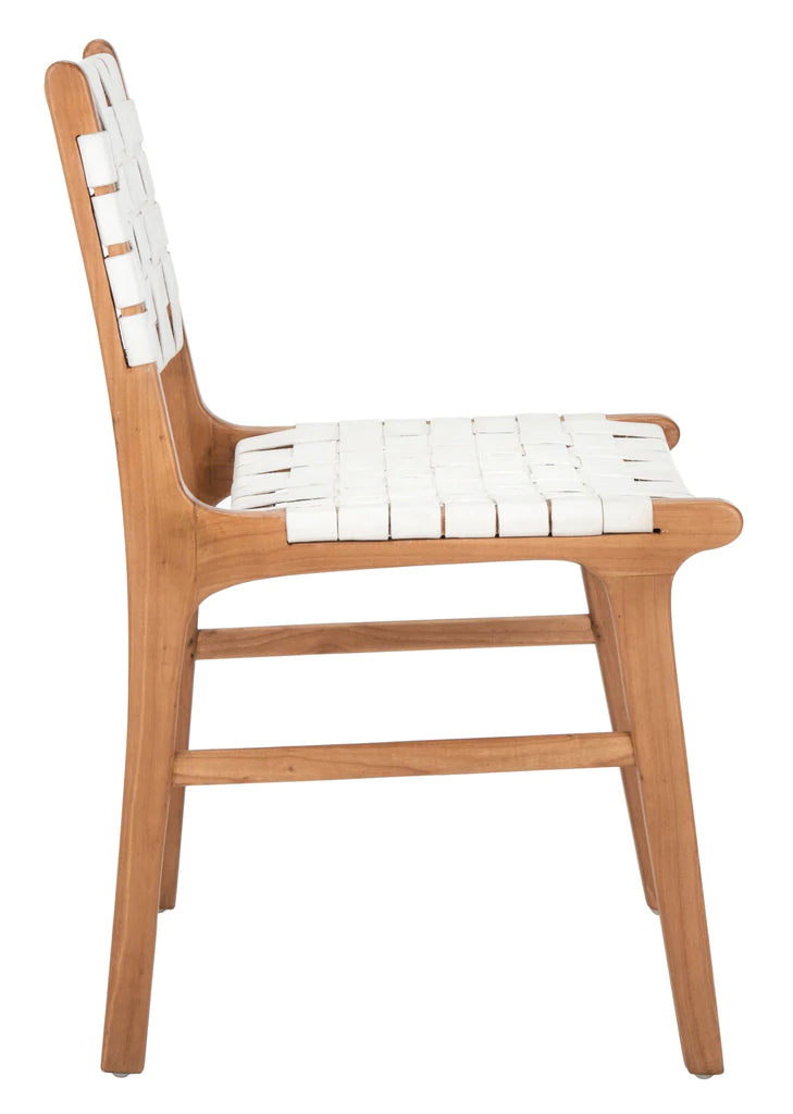 Safavieh Taika Woven Leather Dining Chair- Set of 2 | Dining Chairs | Modishstore - 15