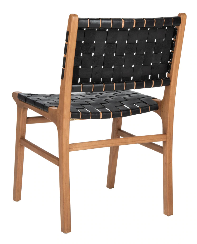 Safavieh Taika Woven Leather Dining Chair- Set of 2 | Dining Chairs | Modishstore - 24