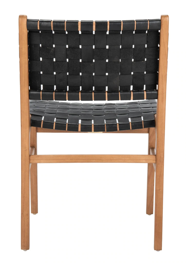 Safavieh Taika Woven Leather Dining Chair- Set of 2 | Dining Chairs | Modishstore - 25