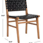 Safavieh Taika Woven Leather Dining Chair- Set of 2 | Dining Chairs | Modishstore - 21