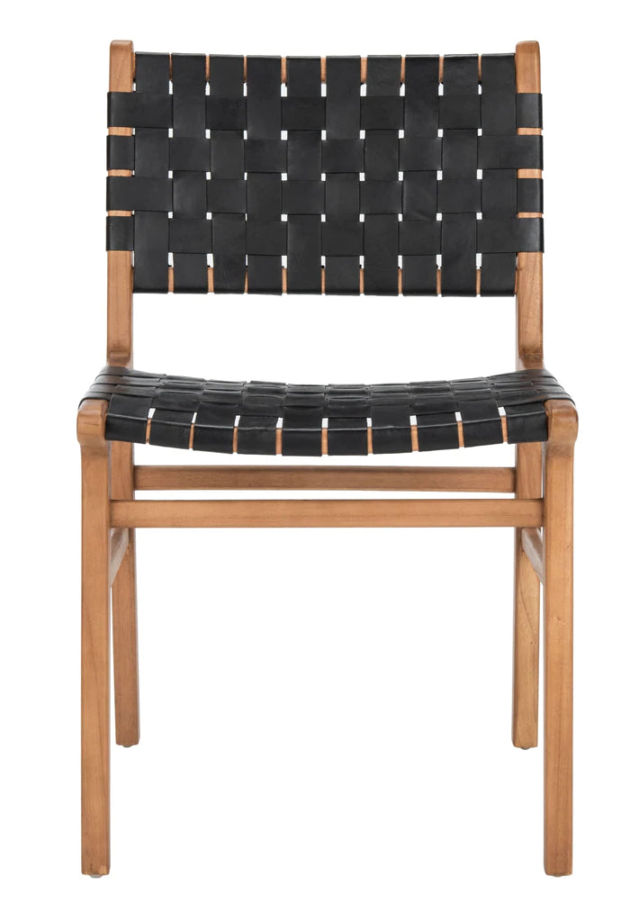 Safavieh Taika Woven Leather Dining Chair- Set of 2 | Dining Chairs | Modishstore - 28