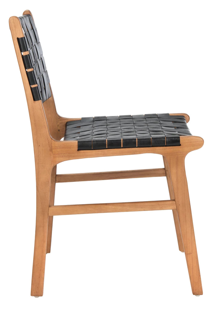 Safavieh Taika Woven Leather Dining Chair- Set of 2 | Dining Chairs | Modishstore - 27