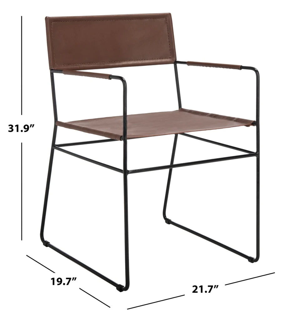 Safavieh Alyx Leather Dining Chair | Dining Chairs | Modishstore - 2