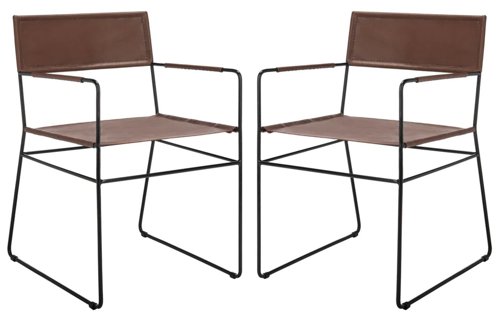 Safavieh Alyx Leather Dining Chair | Dining Chairs | Modishstore - 4