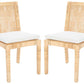 Safavieh Tojo Cane Dining Chair W/ Cushion Set Of 2 - Natural | Dining Chairs | Modishstore - 2