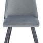 Safavieh Zoi Upholstered Dining Chair Set Of 2 - Slate Gray | Dining Chairs | Modishstore