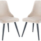 Safavieh Zoi Upholstered Dining Chair Set Of 2 - Taupe | Dining Chairs | Modishstore - 2