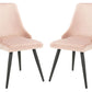 Safavieh Zoi Upholstered Dining Chair Set Of 2 - Dusty Blush | Dining Chairs | Modishstore - 3