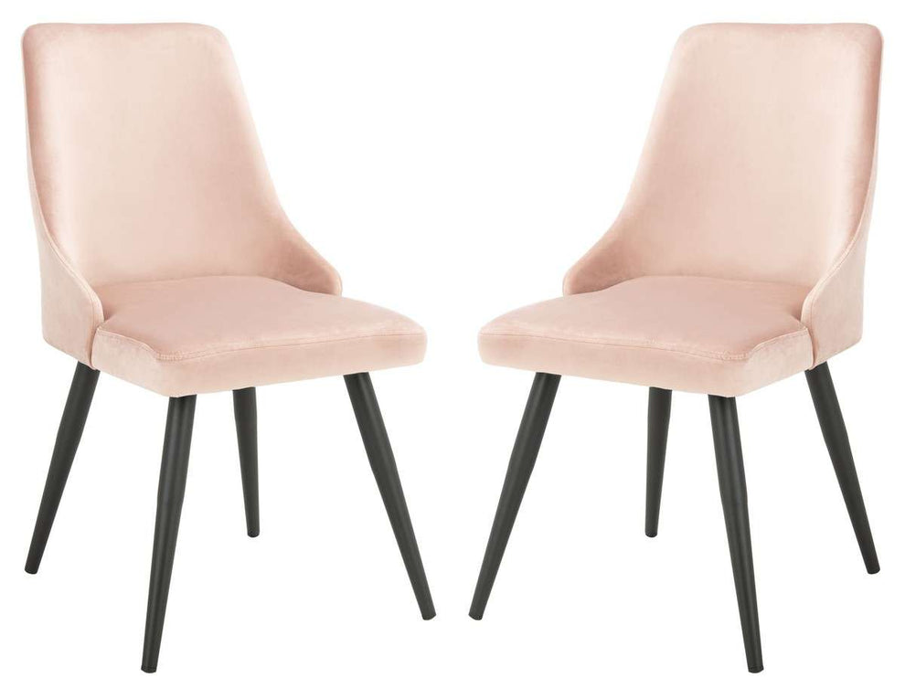 Safavieh Zoi Upholstered Dining Chair Set Of 2 - Dusty Blush | Dining Chairs | Modishstore - 3