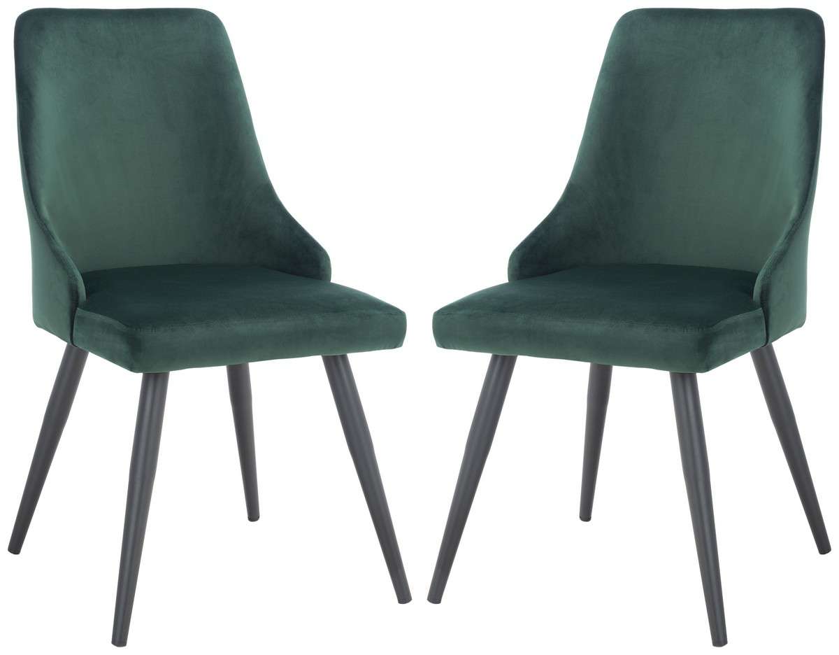 Safavieh Zoi Upholstered Dining Chair Set Of 2 - Malachite Green | Dining Chairs | Modishstore - 2