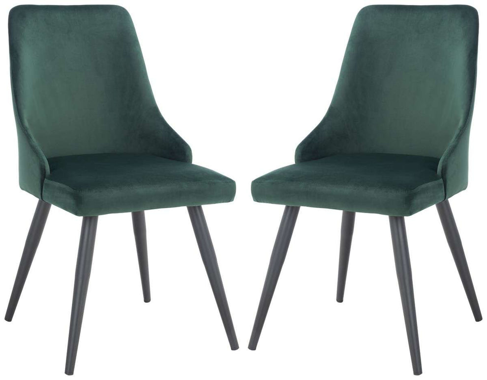 Safavieh Zoi Upholstered Dining Chair Set Of 2 - Malachite Green | Dining Chairs | Modishstore - 2