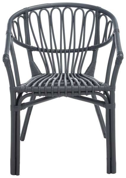 Safavieh Spirea Rattan Dining Chair - Black | Dining Chairs | Modishstore