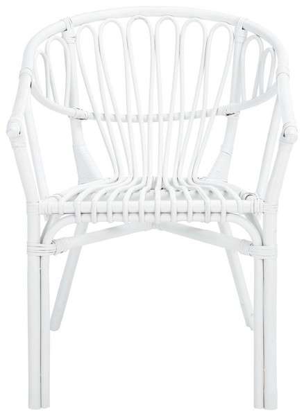 Safavieh Spirea Rattan Dining Chair - White | Dining Chairs | Modishstore