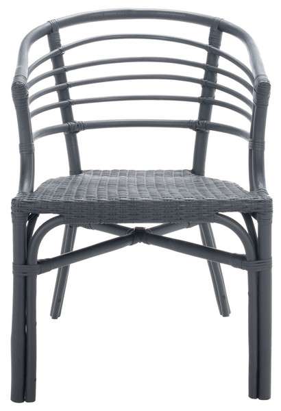 Safavieh Elmira Rattan Dining Chair Set Of 2 - Black | Dining Chairs | Modishstore