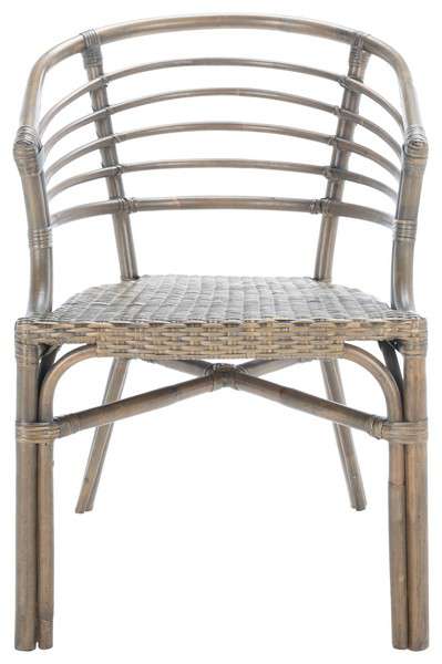 Safavieh Elmira Rattan Dining Chair Set Of 2 - Walnut | Dining Chairs | Modishstore