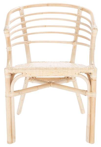 Safavieh Elmira Rattan Dining Chair Set Of 2 - Natural | Dining Chairs | Modishstore