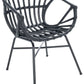 Safavieh Avril Rattan Dining Chair Set Of 2 - Black | Dining Chairs | Modishstore - 3