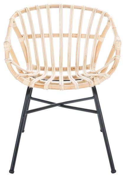 Safavieh Avril Rattan Dining Chair Set Of 2 - Natural | Dining Chairs | Modishstore