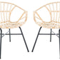Safavieh Avril Rattan Dining Chair Set Of 2 - Natural | Dining Chairs | Modishstore - 2