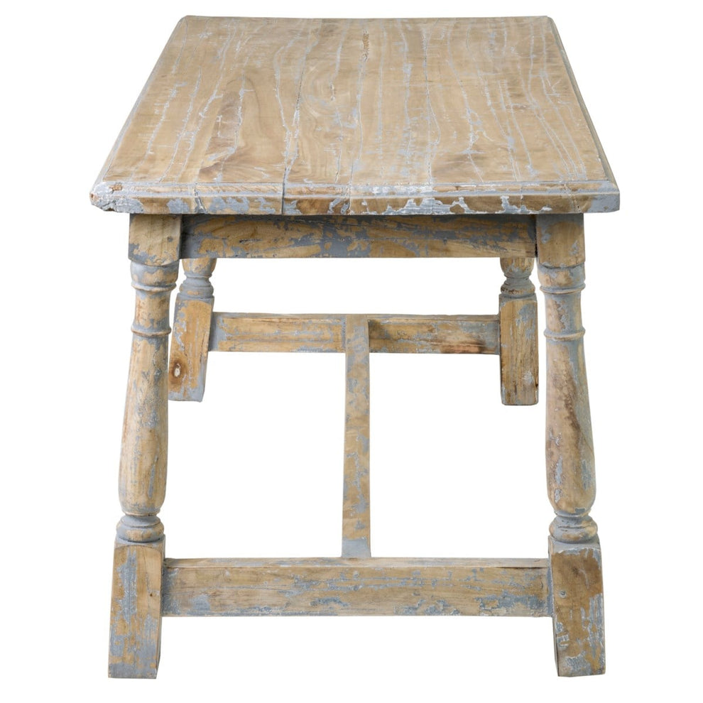 Promenade Mindi Wood bench with turned legs by Jeffan | Benches | Modishstore - 2