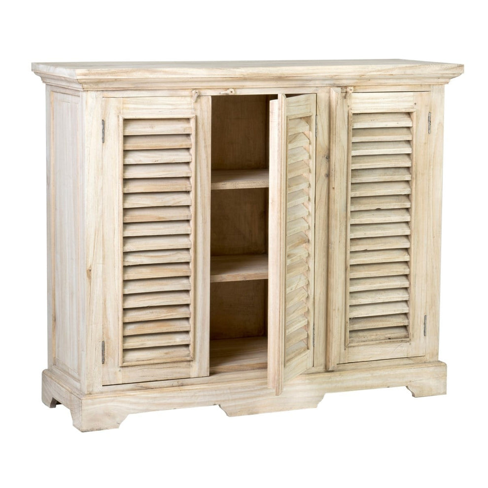 Promenade Mindi Wood 3-Door Shutter Sideboard by Jeffan | Sideboards | Modishstore - 2