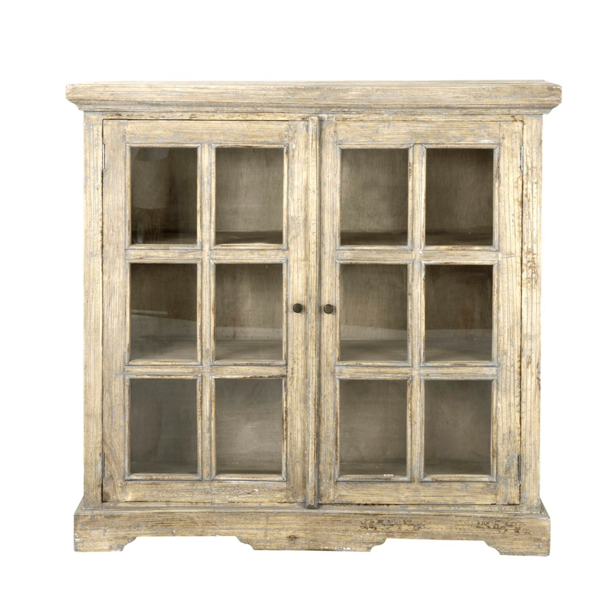 Promenade Mindi Wood Glass Pane 2 Door Cabinets by Jeffan | Cabinets | Modishstore - 2