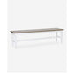 Simone Mango Wood Bench-White | Benches | Modishstore