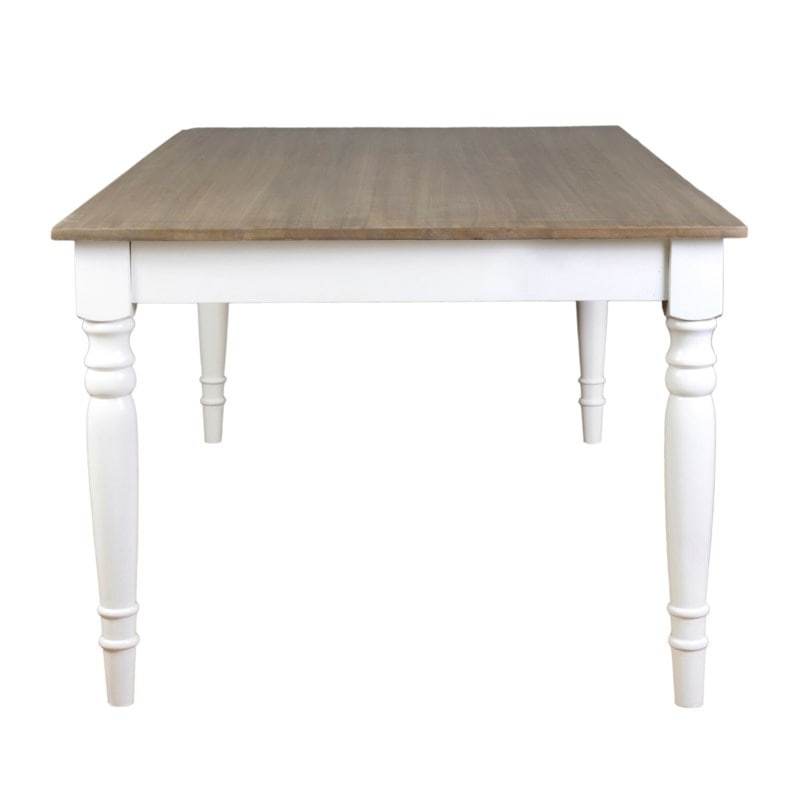 Simone Mahogany Wood Dining Table-White by Jeffan | Dining Tables | Modishstore - 3