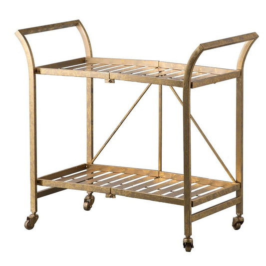 A&B Home Cleo Golden Serving Cart | Bar Carts | Modishstore