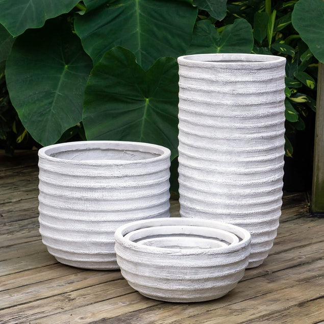 Dolma Tall Ant White, Set 2 Planter By Gold Leaf Design Group | Planters, Troughs & Cachepots |  Modishstore - 2