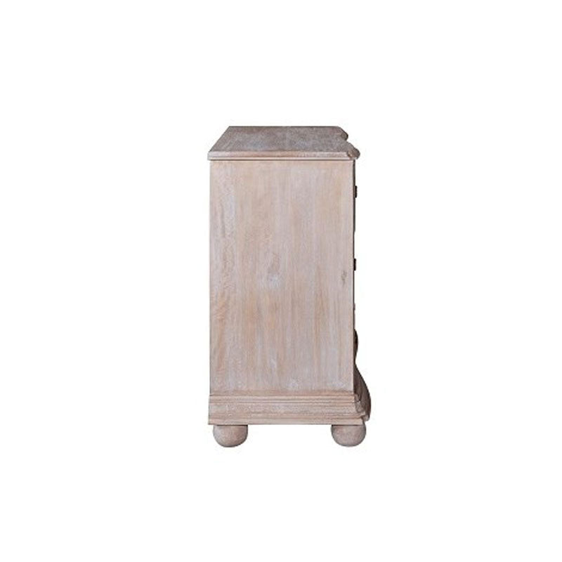 Joan Mango Wood 3 Drawer Dresser, MC Grey by Jeffan | Dressers | Modishstore - 4