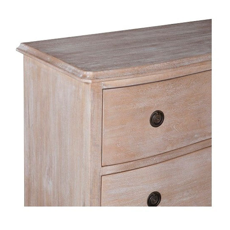 Joan Mango Wood 3 Drawer Dresser, MC Grey by Jeffan | Dressers | Modishstore - 6