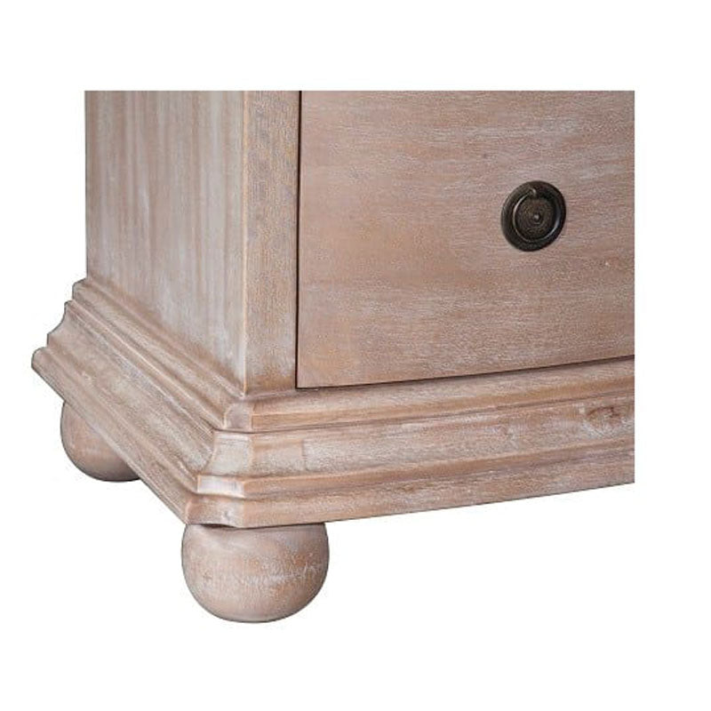 Joan Mango Wood 3 Drawer Dresser, MC Grey by Jeffan | Dressers | Modishstore - 8