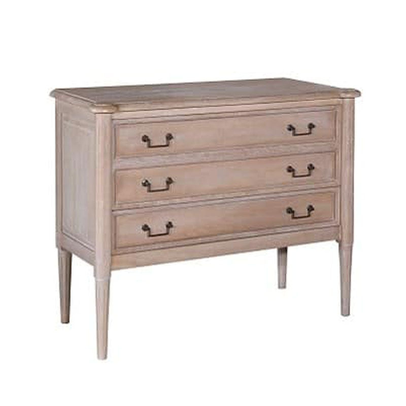 Amelia Mango Wood 2 Drawer Chest, Satin/Vintage White by Jeffan | Drawers | Modishstore