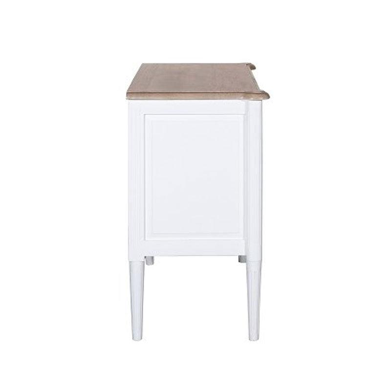 Amelia Mango Wood 2 Drawer Chest, Satin/Vintage White by Jeffan | Drawers | Modishstore - 13