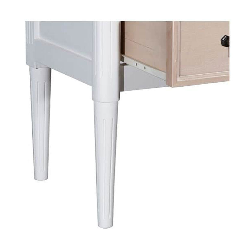 Amelia Mango Wood 2 Drawer Chest, Satin/Vintage White by Jeffan | Drawers | Modishstore - 16