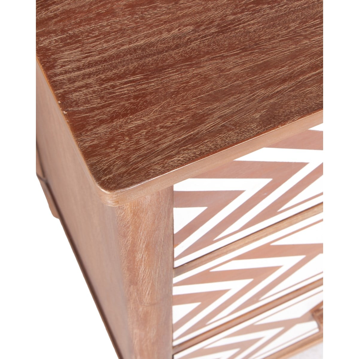 Sophie Mahogany Wood 3 Drawer Chest, Dark Brown by Jeffan | Drawers | Modishstore - 5