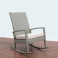 LeisureMod Duval Outdoor Wicker Rocking Chairs With Cushion | Rocking Chairs | Modishstore - 6