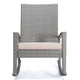 LeisureMod Duval Outdoor Wicker Rocking Chairs With Cushion | Rocking Chairs | Modishstore - 2