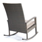 LeisureMod Duval Outdoor Wicker Rocking Chairs With Cushion | Rocking Chairs | Modishstore - 4