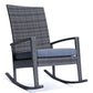 LeisureMod Duval Outdoor Wicker Rocking Chairs With Cushion | Rocking Chairs | Modishstore - 15