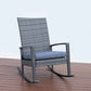 LeisureMod Duval Outdoor Wicker Rocking Chairs With Cushion | Rocking Chairs | Modishstore - 16