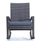 LeisureMod Duval Outdoor Wicker Rocking Chairs With Cushion | Rocking Chairs | Modishstore - 12