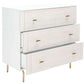 Safavieh Genevieve 3 Drawer Dresser - White | Dressers | Modishstore - 2